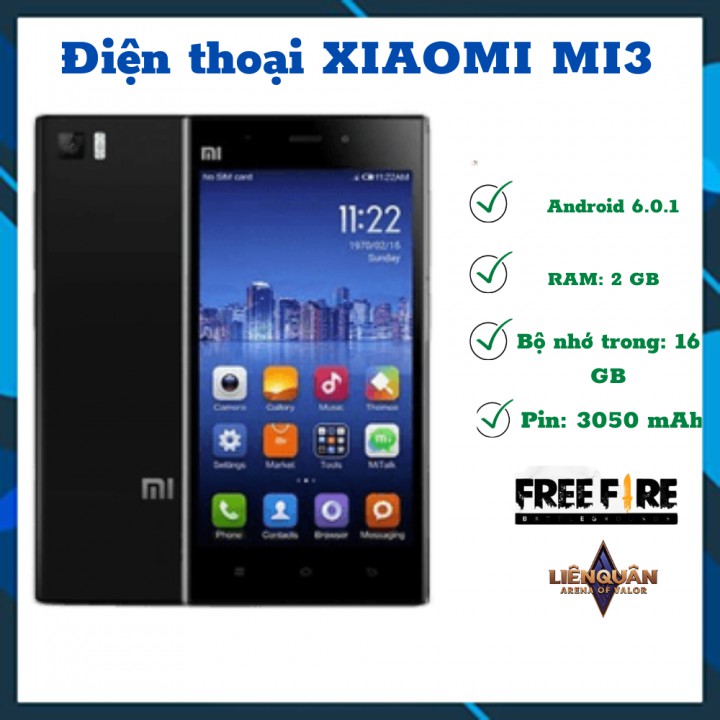 [GIÁ SỐC]Điện Thoại Xiaomi 3W Cảm Ứng 5inch Ram 2G Bộ Nhớ 16G Androi 6.0.1 Tải Game Ứng Dụng Thoải Mái