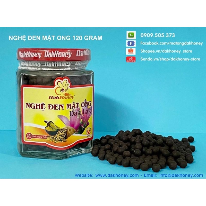 NGHỆ ĐEN MẬT ONG DAKHONEY 120G