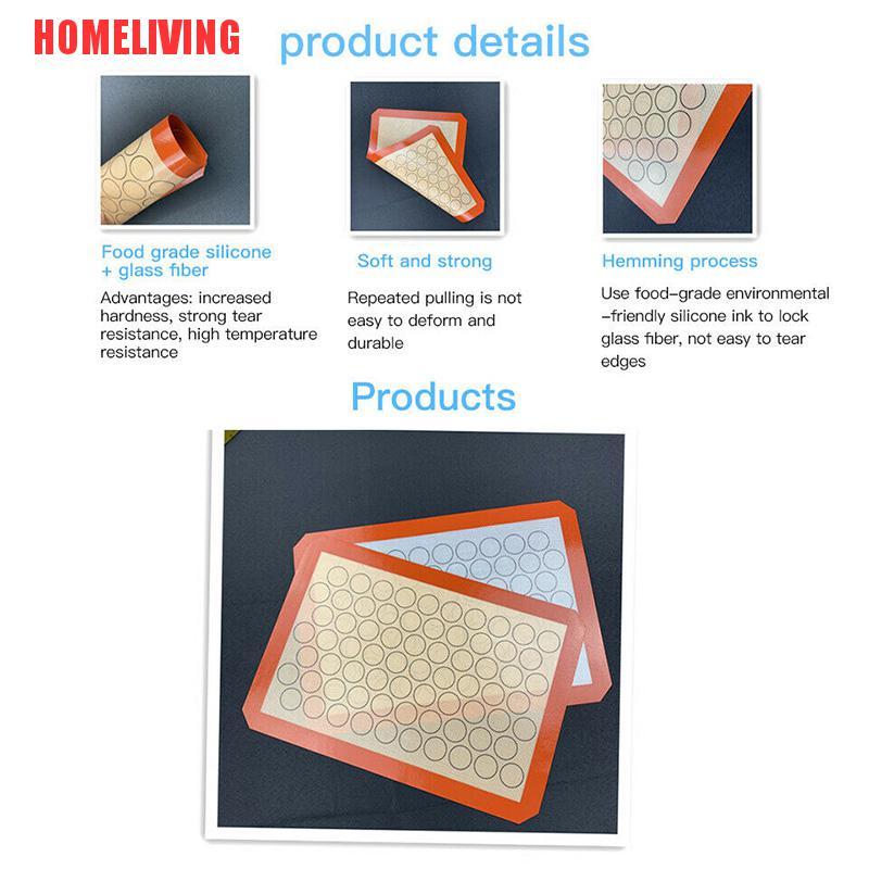 Thảm Silicone Nướng Bánh Macaron Chống Dính Tiện Dụng Cho Nhà Bếp