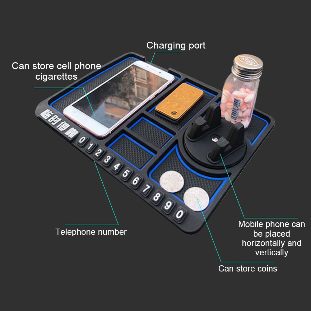 Giá Đỡ Điện Thoại / Mắt Kính / Chìa Khóa Chống Trượt Tiện Dụng Cho Xe Hơi