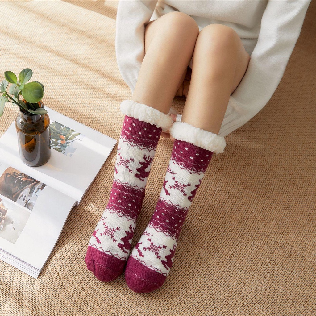 Vớ Dày Họa Tiết Giáng Sinh Hoạt Hình Dễ Thương