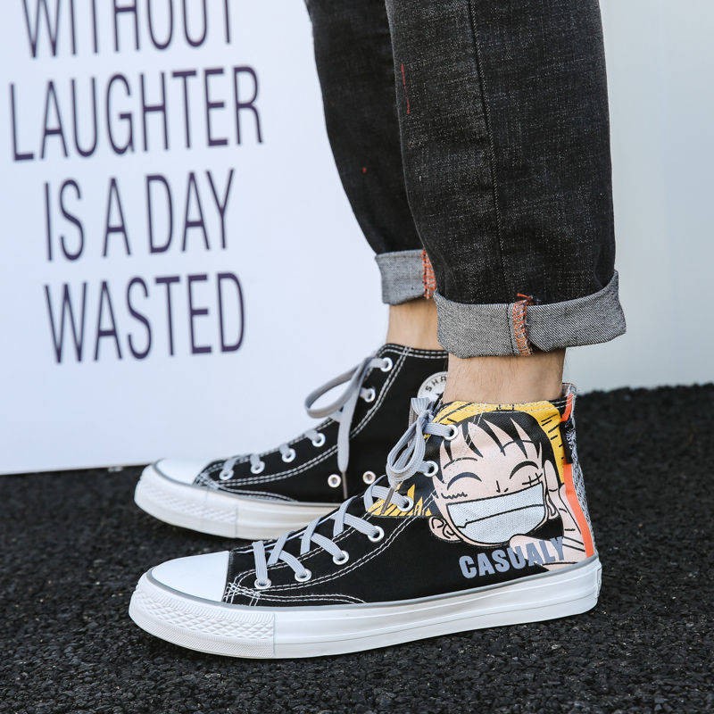One Piece Hàn Quốc Anime Cao Top Đơn giản giày nam | BigBuy360 - bigbuy360.vn