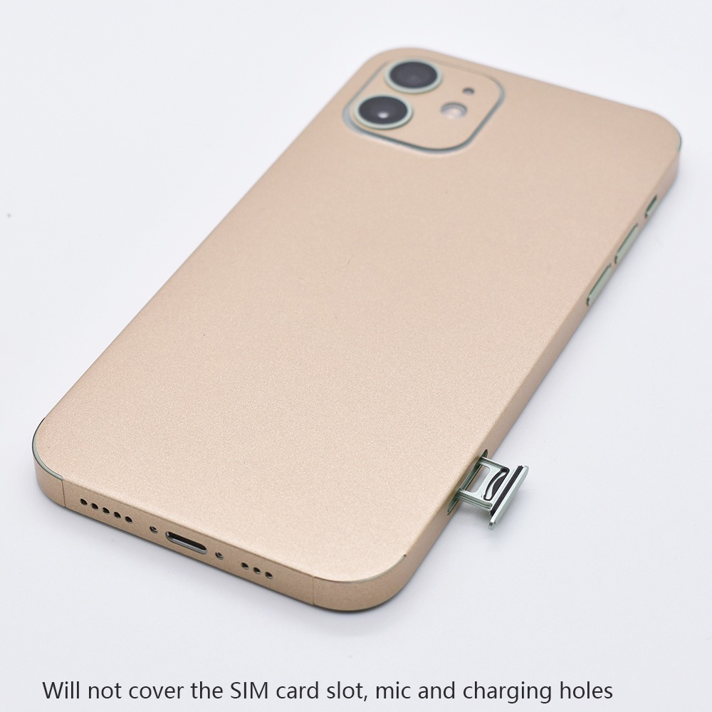 Miếng Dán Màu Rượu Champagne Chống Trầy Xước Cho iPhone 6 6s 7 8 Plus X Xs XR 11 12 13 14 Pro Max Mini SE2020