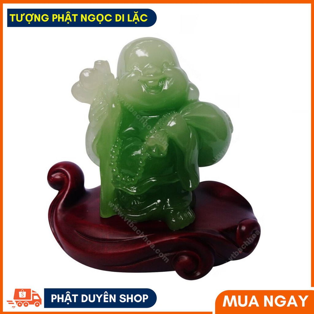 [ishop268] Tượng Phật Di Lặc Xanh Ngọc Phong Thuỷ Ô Tô, Bàn Làm Vi - Mua hàng an tâm