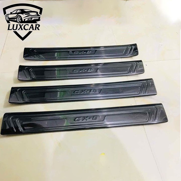Ốp bậc cửa xe MAZDA CX8 - Chất liệu INOX, TITAN cao cấp LUXCAR