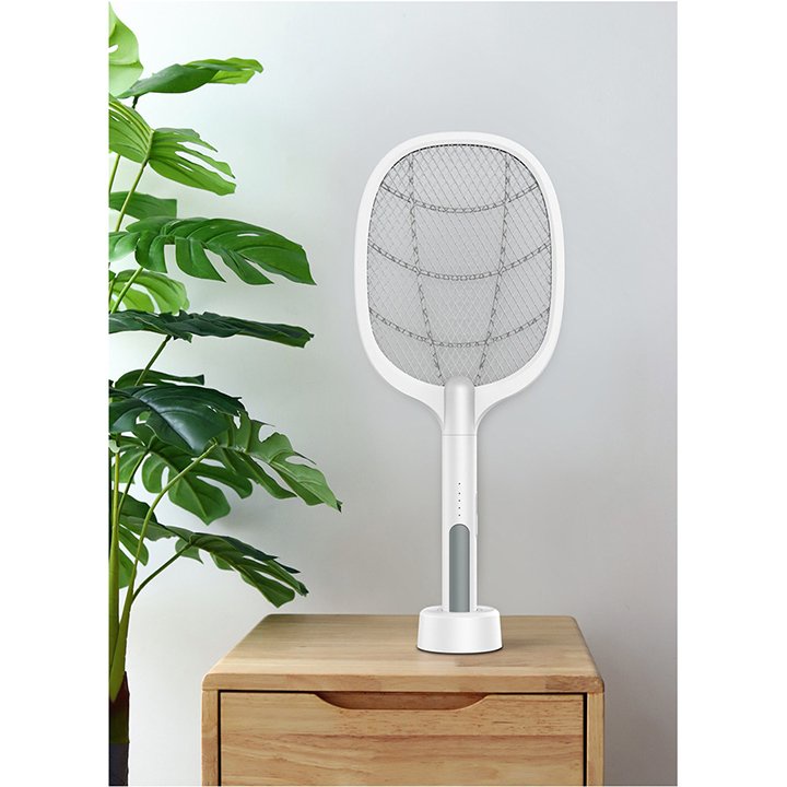 Vợt Bắt Muỗi Cao Cấp Có Khay Đựng Tiện Lợi 2 Chế Độ, Thiết Kế Chống Giật, Chống Chập