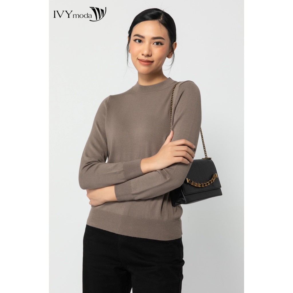 [NHẬP WABRTL5 GIẢM 10% TỐI ĐA 50K ĐH 250K ]Áo len nữ tay dài IVY moda MS 58P0071