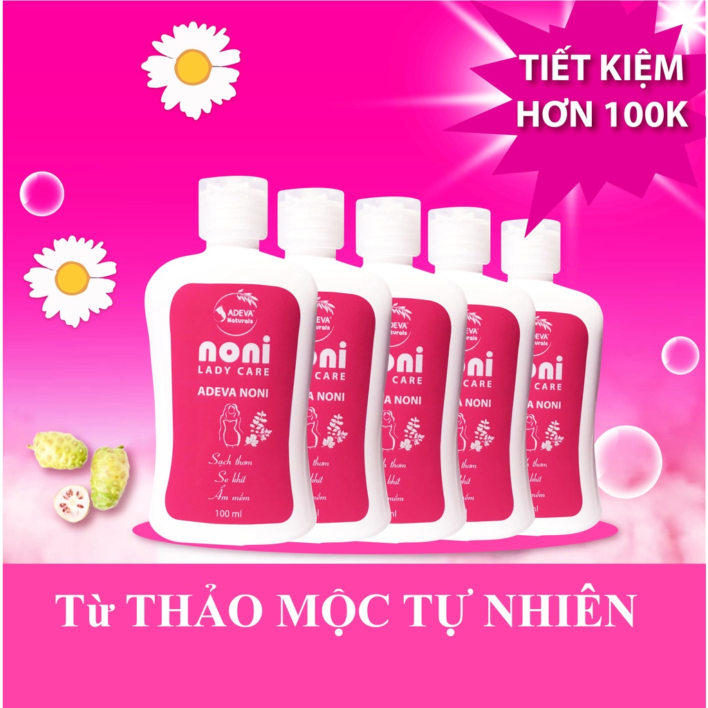 Combo 5 Dung dịch vệ sinh phụ nữ ⚡FREESHIP⚡ Giảm viêm ngứa từ thảo mộc thiên nhiên 100 ml