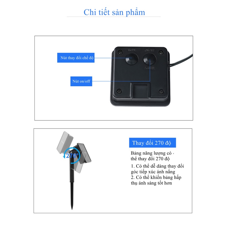 Dây đèn LED trang trí DECOR ngoài trời , ban công năng lượng mặt trời bóng tròn các loại chống thấm nước Sundecor