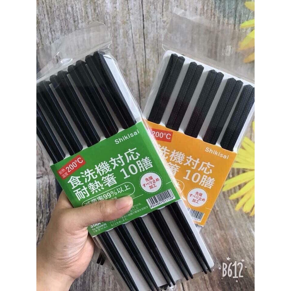 VỈ 10 ĐÔI ĐŨA KHÁNG KHUẨN Shikisai Nhật Bản-Hàng Chuẩn đét - Chống mốc, chịu nhiệt độ 200 độ giá rẻ