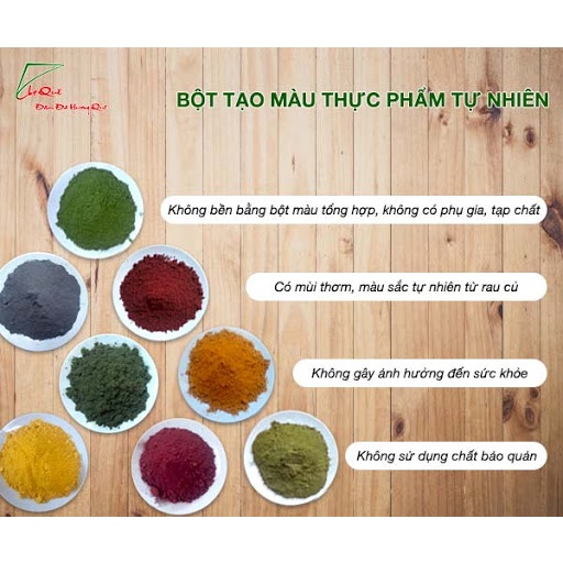 Bột tạo màu thực phẩm chiết xuất tự nhiên 100% chuyên dùng cho xôi chè, bánh mứt - Gói 50g