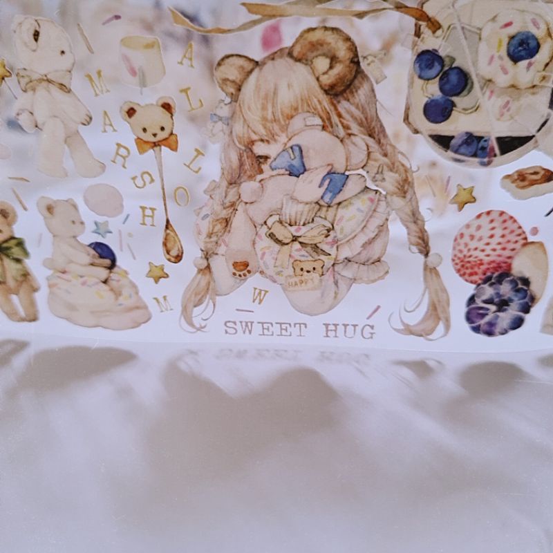 Krisna.room ♡ Reco Studio- 1 chu kì 165cm cuộn washi Reco Lâu đài ngọt ngào của Teddy