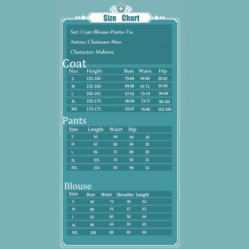 Trang phục áo kiểu tay dài quần dài và áo khoác dài cosplay nhân vật Makima - Chainsaw Man vào dịp Halloween