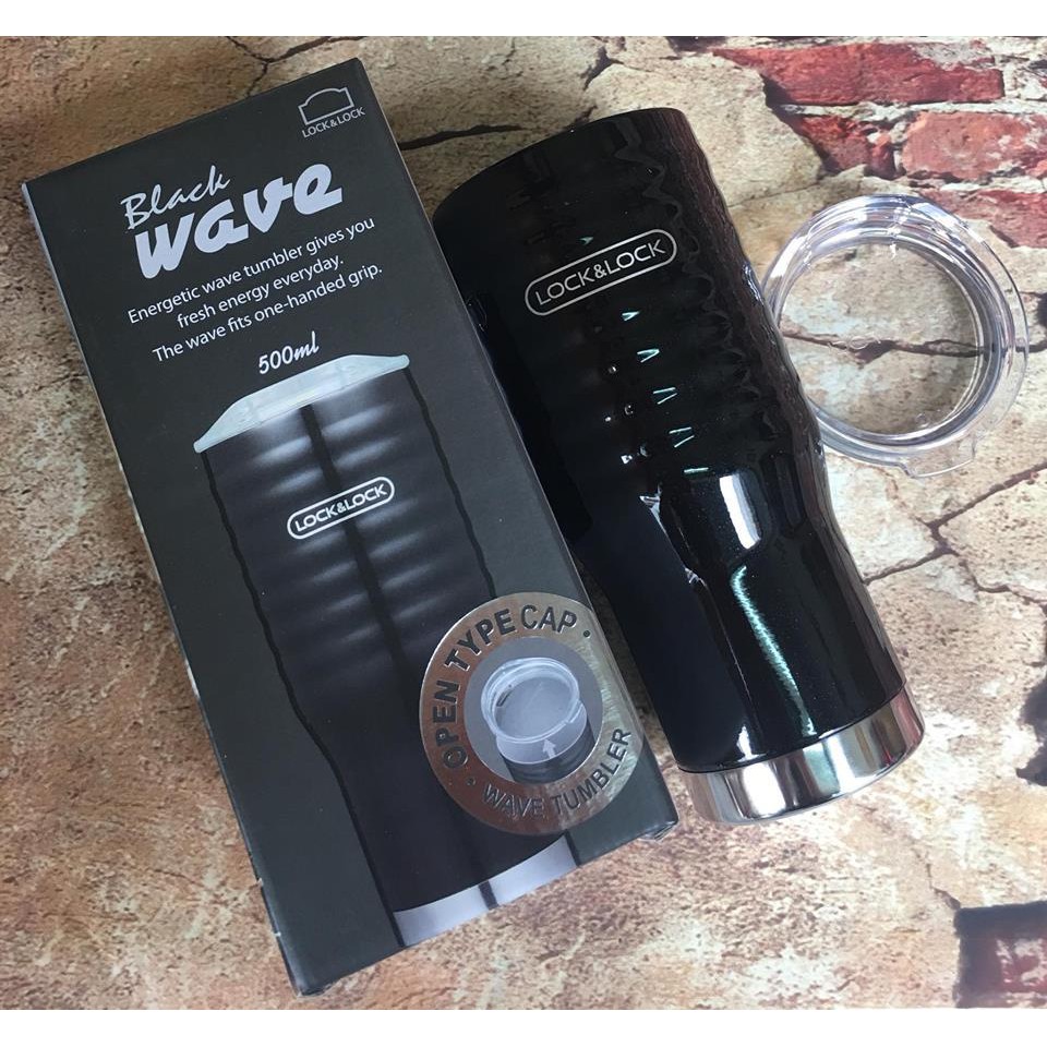 Ly Giữ Nhiệt Lock&amp;Lock Wave Tumbler LHC4147BLK 500ml