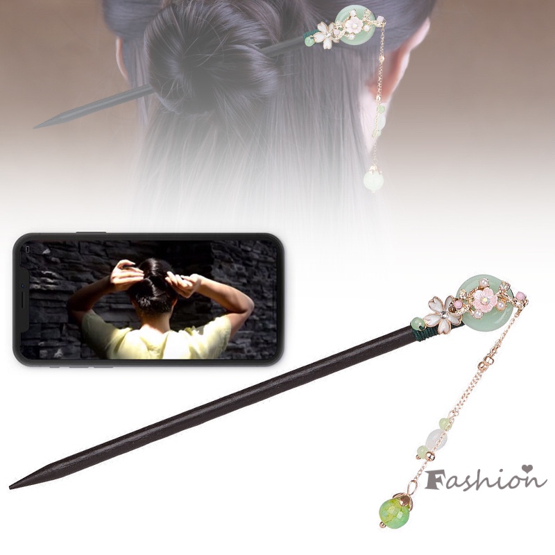 Trâm Cài Tóc Phối Tua Rua Phong Cách Vintage Thời Trang Cho Nữ