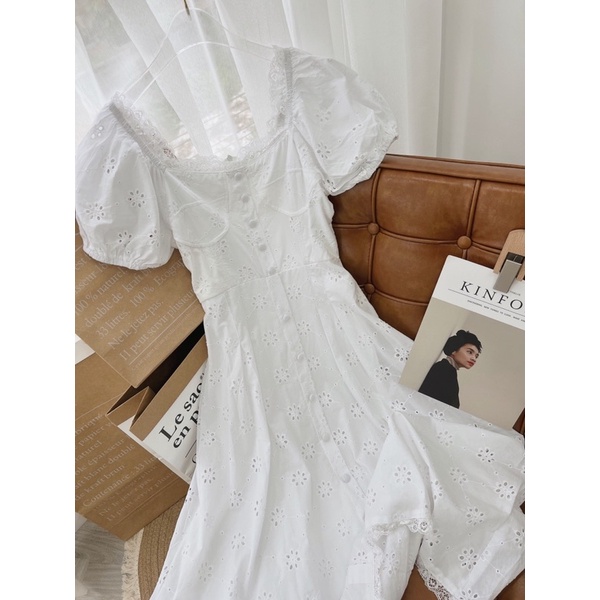 Đầm Xô Dài Viền Ren