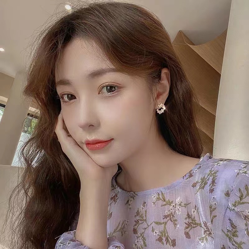 Bông Tai Hình Hoa Và Bướm Đính Đá Zircon Phong Cách Hàn Quốc Thời Trang Dự Tiệc Cưới Cho Nữ