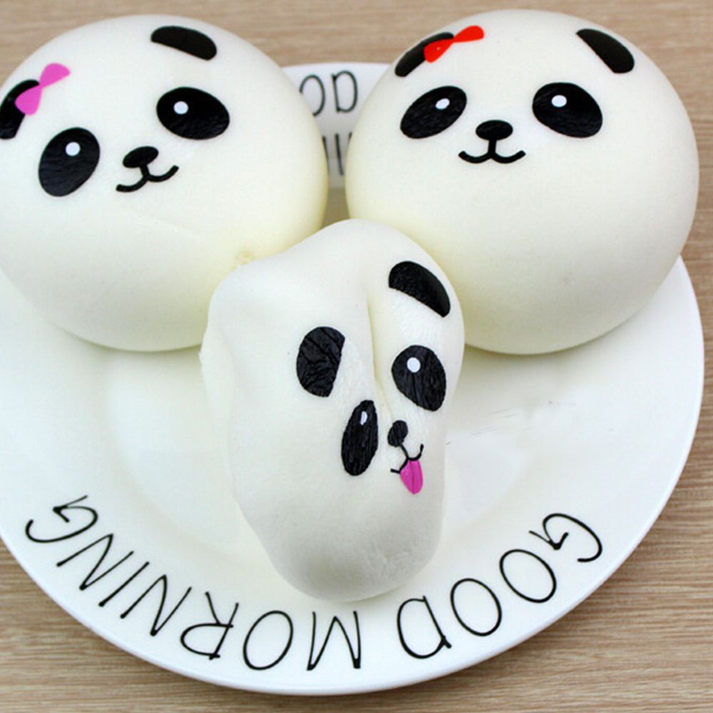 Đồ Chơi Nắn Bóp Đàn Hồi Giảm Stress Hình Gấu Trúc Silicone