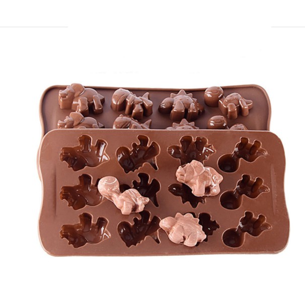 Khuôn Silicon đổ sôcla làm rau câu làm Bánh mẫu khủng Long