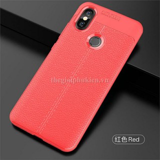 Ốp lưng Xiaomi Mi 8 SE silicon giả da, chống sốc Auto Focus - Giá rẻ