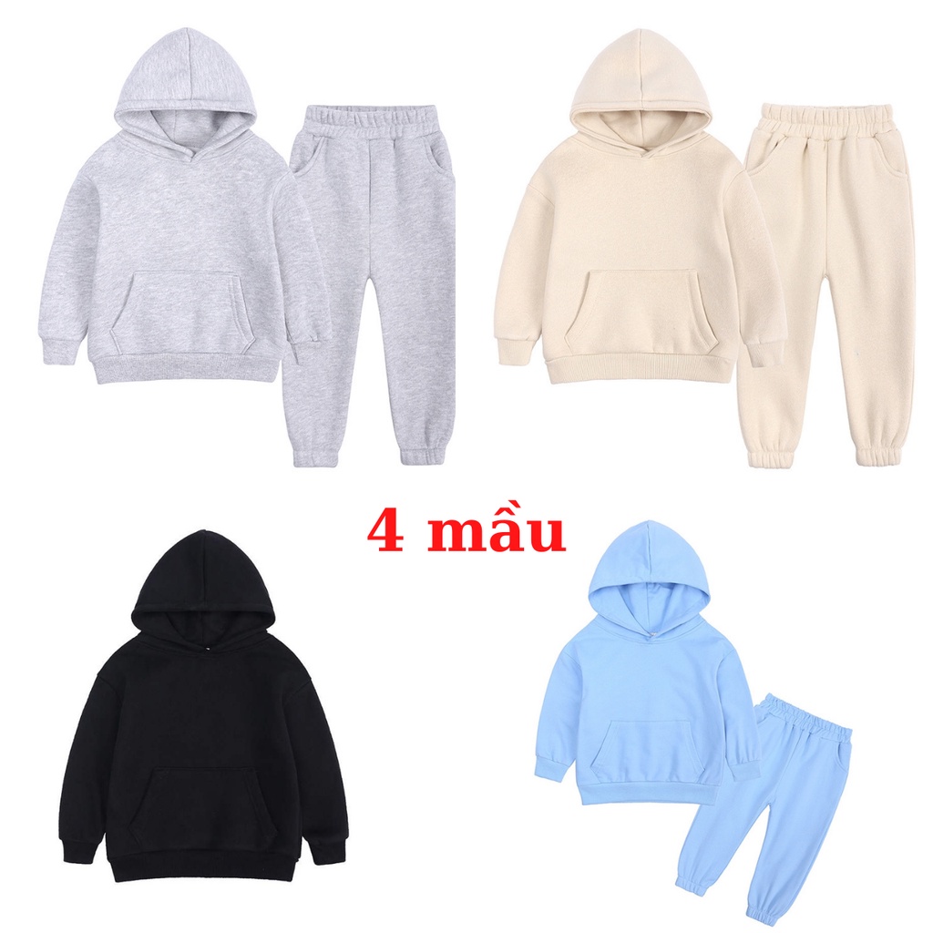 đồ bộ cho bé hoodie lót nỉ ,10-40kg chất liệu siêu mềm, ấm mamikid