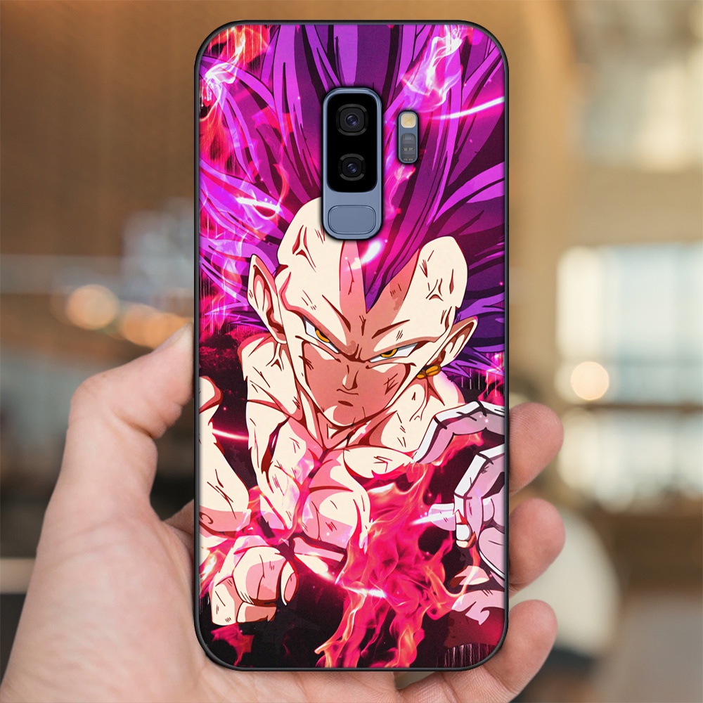 Ốp lưng Samsung S9 Plus viền đen in hình Vegeta Dragon Ball