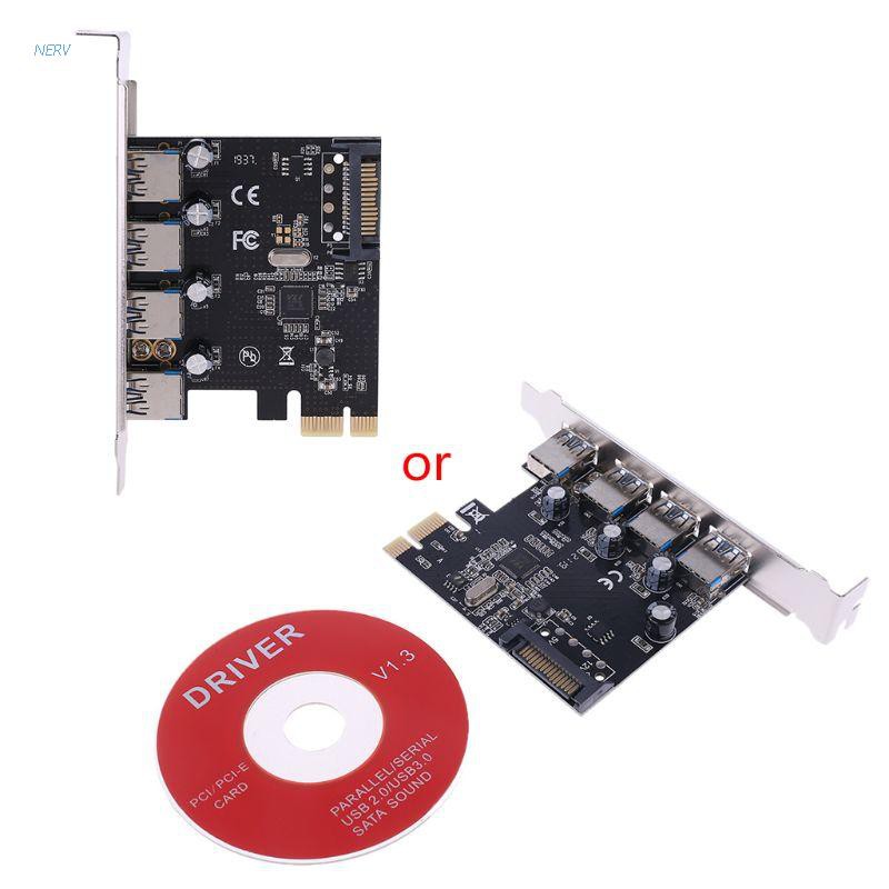 SATA Card Chuyển Đổi Pci-E Pci Express Sang Usb 3.0 4 Cổng Cho Desktop Windows Xp / 2003 / Vista / Win7 / Win8 / Win10