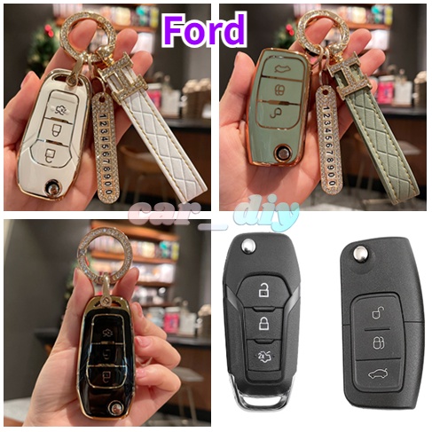 Vỏ TPU Bảo Vệ Chìa Khóa Điều Khiển Từ Xa Cho Xe Hơi Ford Fiesta Focus 2 Ecosport Kuga Escape Falcon B-Max C-Max Eco