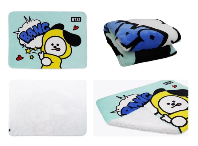 Chăn bông BT21 ver 2 | Flannel blanket (chính hãng)