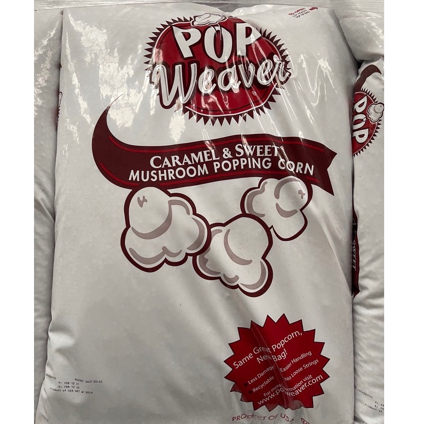 Hạt bắp nổ Mỹ hình nấm hiệu POP Weaver dùng làm bắp rang bơ, bắp rang phô mai, bỏng ngô cao cấp như rạp chiếu phim