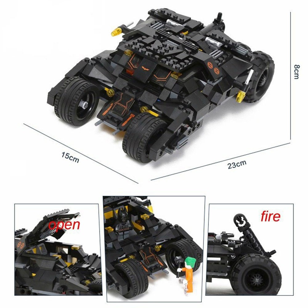 Đồ chơi lắp ráp xe batman Tumbler gồm 325 chi tiết Lemoshop, đồ chơi thông minh cho bé bằng nhựa ABS 7105