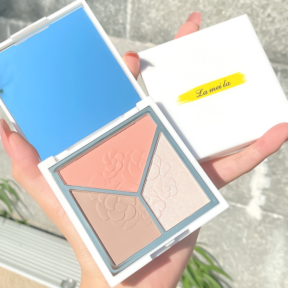 Bảng Phấn Mắt/Má Hồng/Tạo Khối Ba Màu Lâu Trôi