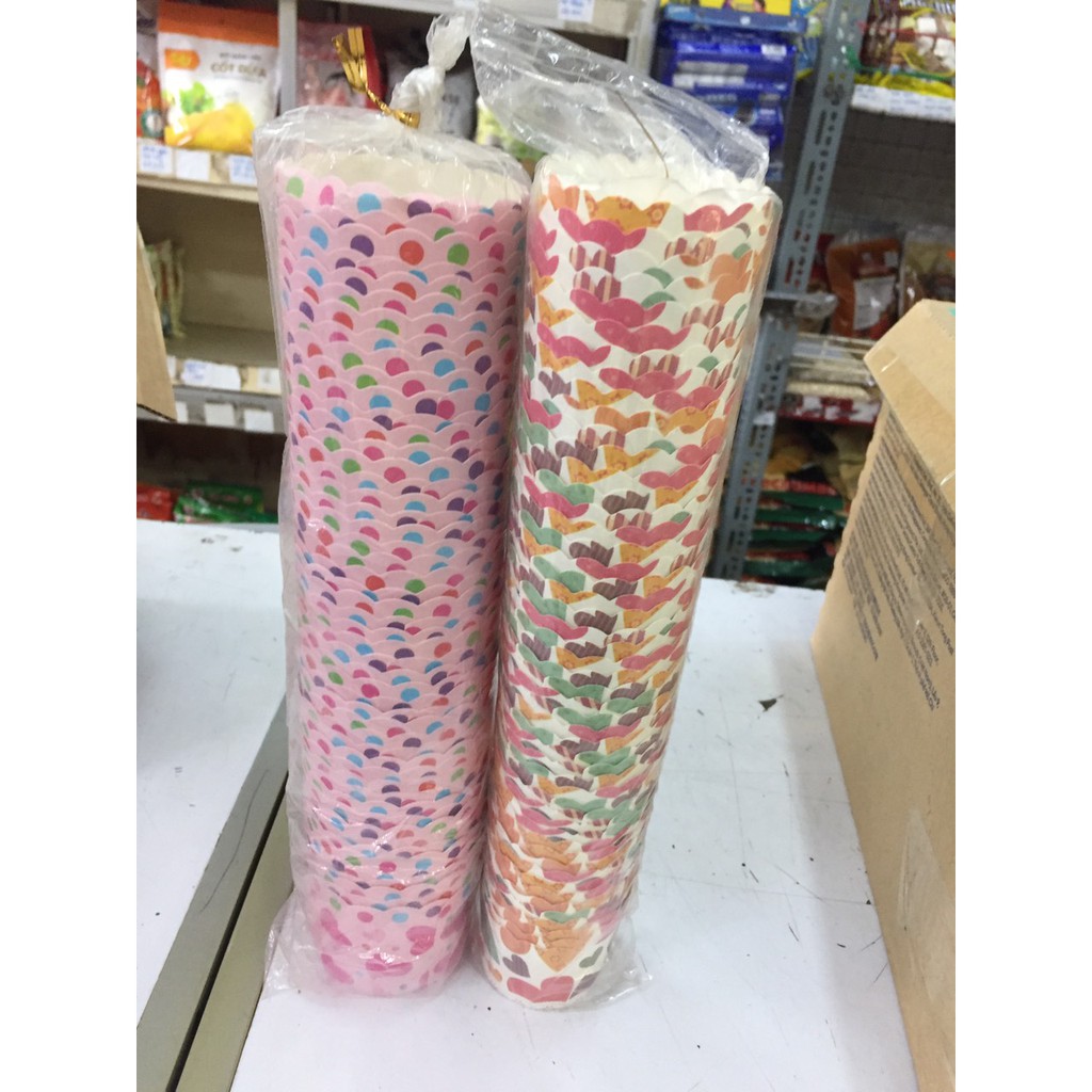 [Mã 77FMCGSALE1 giảm 10% đơn 250K] 50 cái/lốc Chén Giấy Nướng Muffin/Cups Cake không cần khuôn | BigBuy360 - bigbuy360.vn