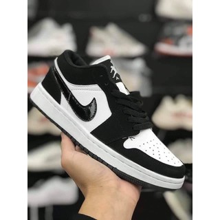 jordan 1 low đen trắng da nhũ siêu đẹp