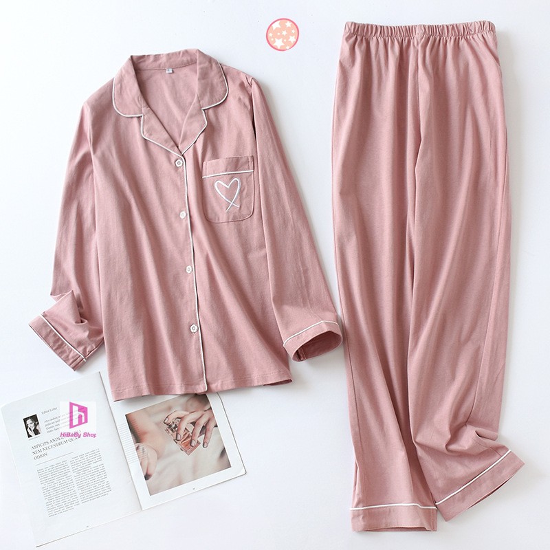 Pijama mặc nhà thu đông chất cotton mềm đẹp T87 | BigBuy360 - bigbuy360.vn