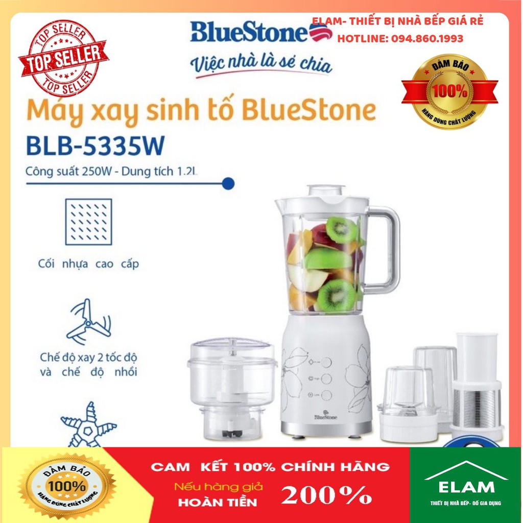 Máy Xay Sinh Tố, Ngũ Cốc Đa Năng 4 Cối BlueStone BLB-5335W - Hàng chính hãng - Bảo hành 24 tháng