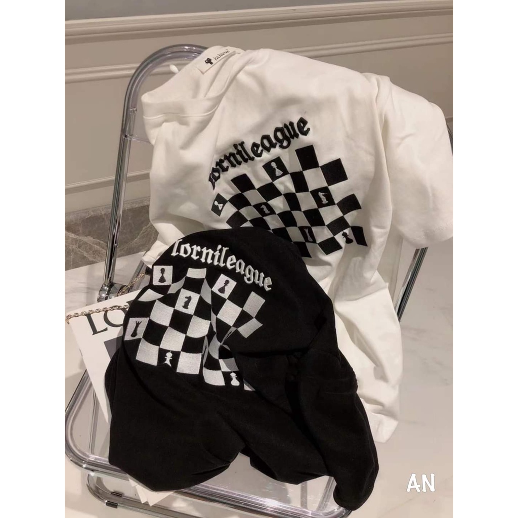 Áo Thun Bàn Cờ Trước - Áo thun tay lỡ form rộng Unisex 38-65kg Nam Nữ [ẢNH THẬT]