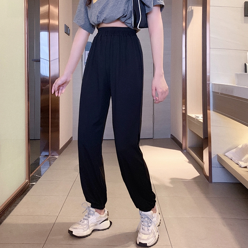 SUXI Quần Dài Lưng Cao Ôm Dáng Thời Trang Mùa Hè Hàn Quốc