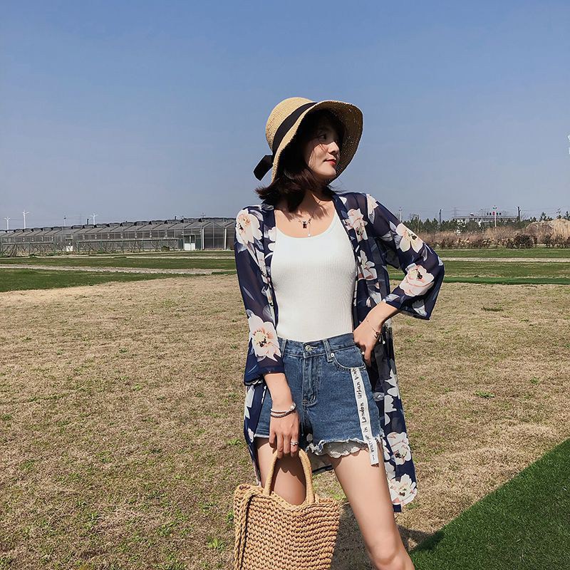 Áo khoác cardigan chống nắng vải voan hợp thời trang