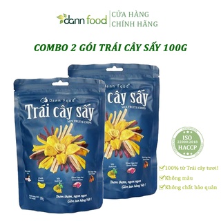 Combo 2 gói mix trái cây sấy giòn ngon dann food 100g