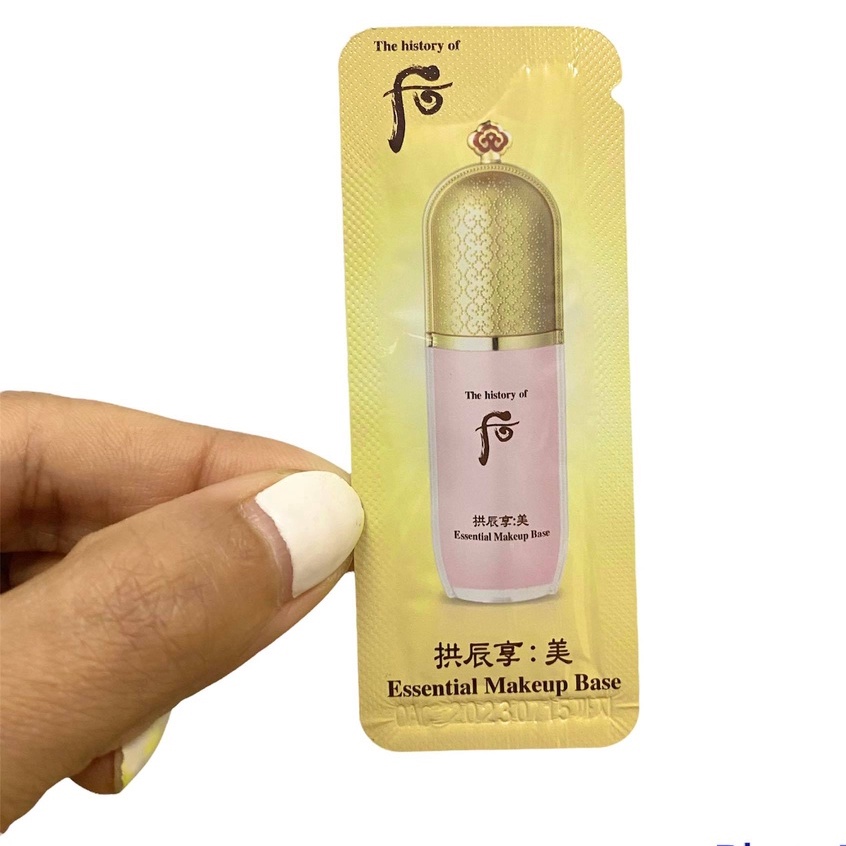 Gói sample kem lót nâng tone trang điểm Whoo Mi Essential Makeup Base cho da mỏng mịn lộng lẫy