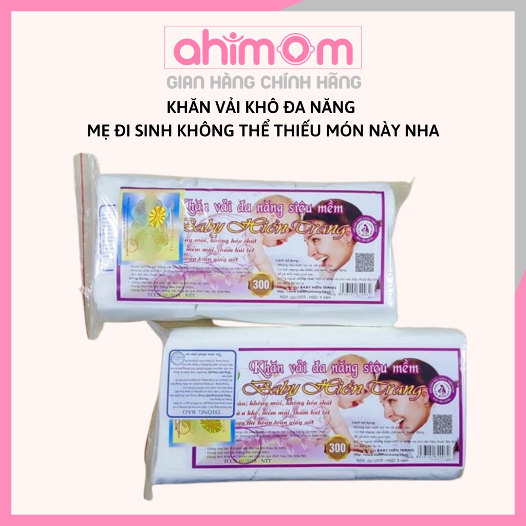 Khăn giấy khô đa năng - khăn vải khô baby hiền trang - Ahimom