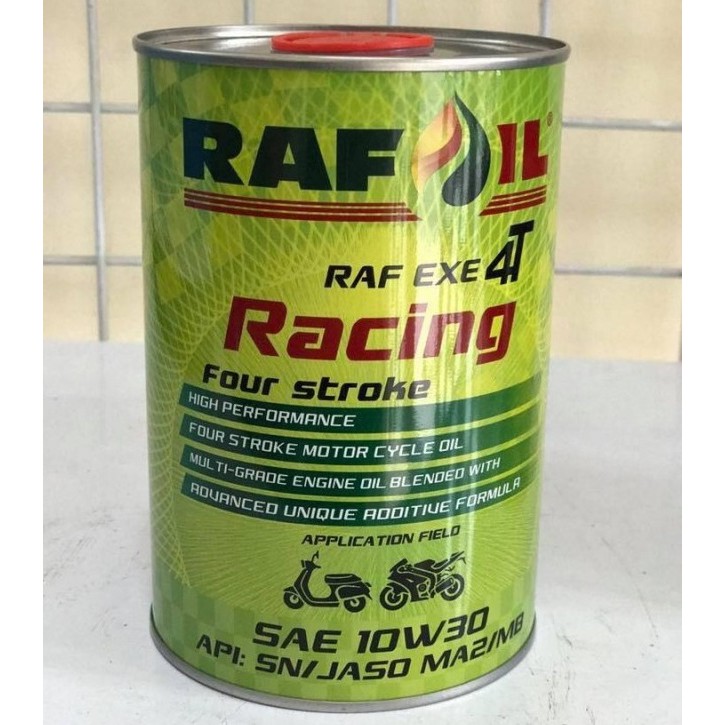 Nhớt Tổng hợp Cao Cấp RAFOIL RAF EXE 4T Racing 10w-30 Full Synthetic SN 800ml dùng cho xe số và xe ga