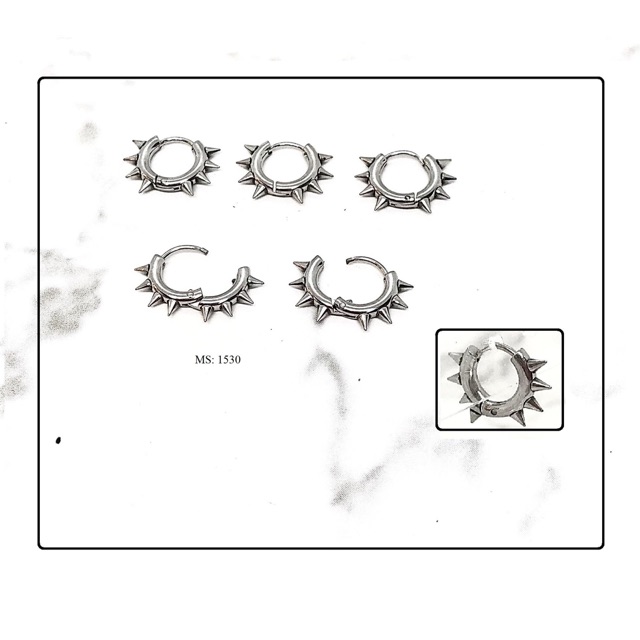 Khuyên tai vòng gai cá tính - khuyên không han gỉ