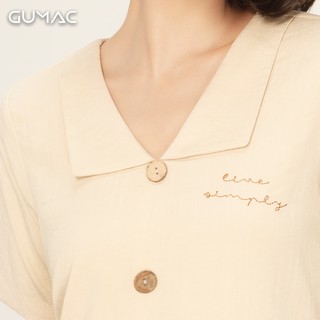 Đầm suông nữ cổ lật GUMAC DA968