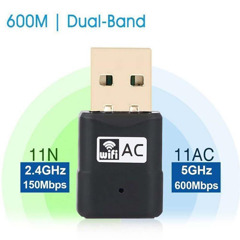 Usb Wifi 600mbps Băng Tần Kép 2.4g / 5.8ghz