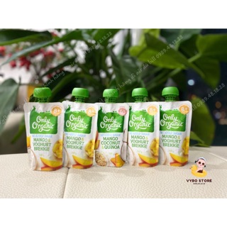(Date T8/2021) Váng sữa hoa quả nghiền Only Organic Úc 120g