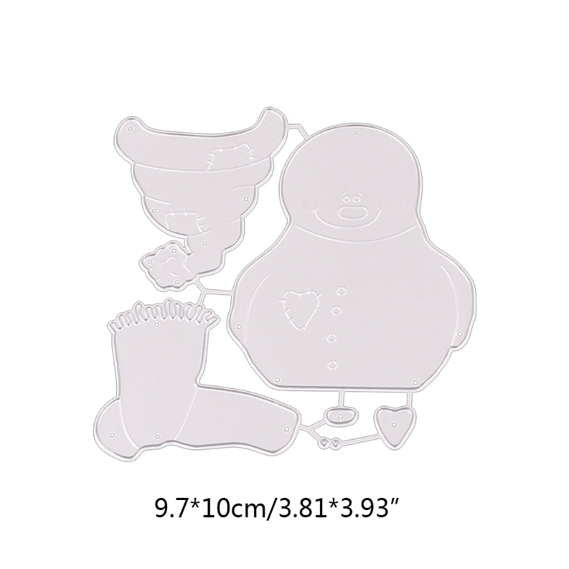 Khuôn Cắt Giấy Kim Loại Hình Người Tuyết Giáng Sinh