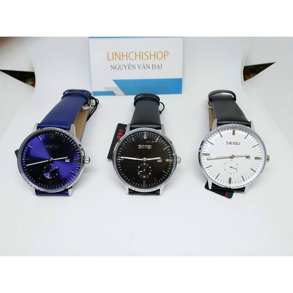 Đồng hồ nam SKMEI 9083 dây da có lịch | BigBuy360 - bigbuy360.vn