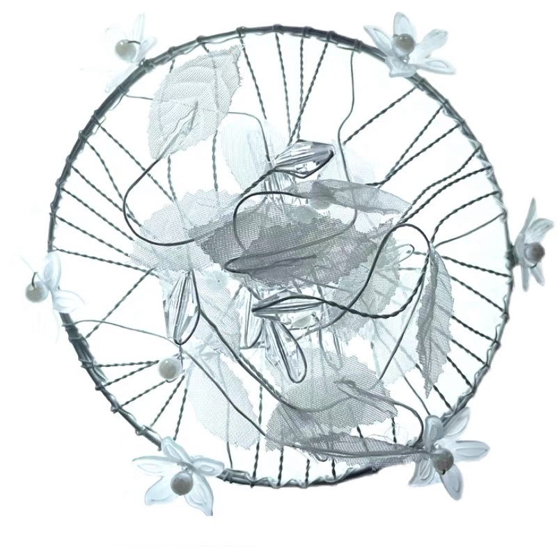 Phụ kiện trang trí bánh kem hình vương miện đính ngọc trai nhân tạo